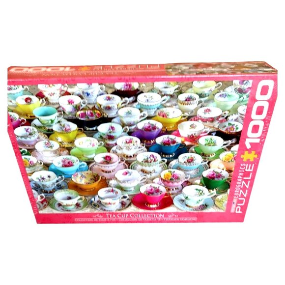 Eurographics 1000 Piece Jigsaw Puzzle Tea Cup Collection Entertainment - Picture 1 of 13